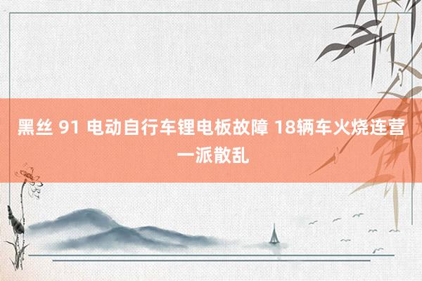 黑丝 91 电动自行车锂电板故障 18辆车火烧连营 一派散乱