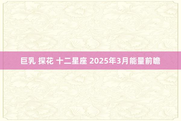 巨乳 探花 十二星座 2025年3月能量前瞻